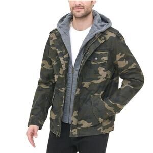Levi's Men’s Sherpa Lined Two Pocket Hooded Trucker Jacket-M